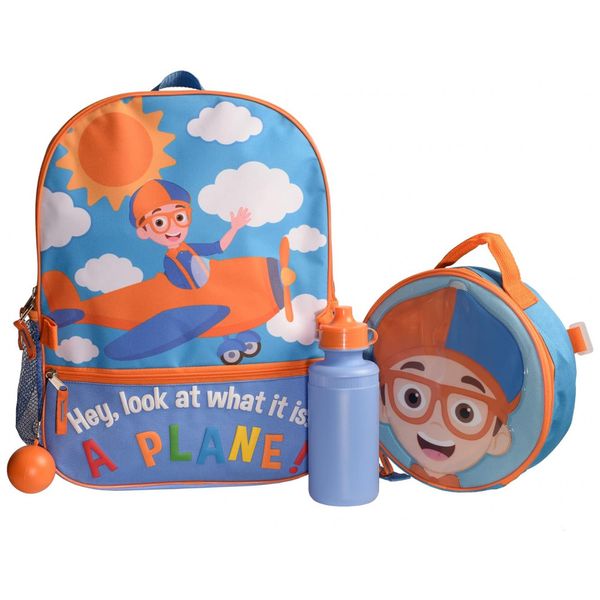Mochila-Escolar-Infantil-Blippi-com-Lancheira-Garrafa-de-foto-0