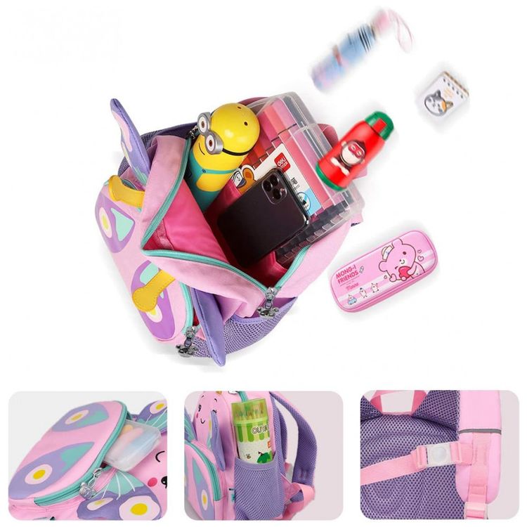 Mini-Mochila-Escolar-Infantil-CAMTOP-com-Detalhes-3D-para-foto-1