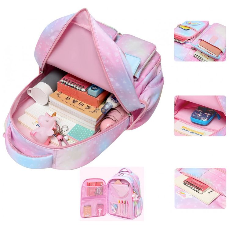 Mochila-Escolar-Unicornio-NIWEIYA-para-Laptop-Cor-Rosa-foto-5