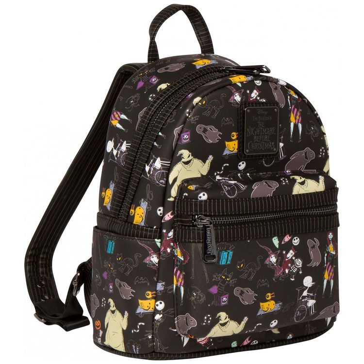 Mini-Mochila-Escolar-Infantil-Loungefly-Disney-Mundo-de-Jack-foto-1