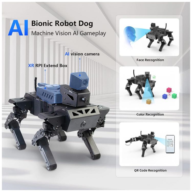 Robo-Cao-Programavel-XiaoR-Geek-Ai-Advanced-Kit-com-Controle-foto-1