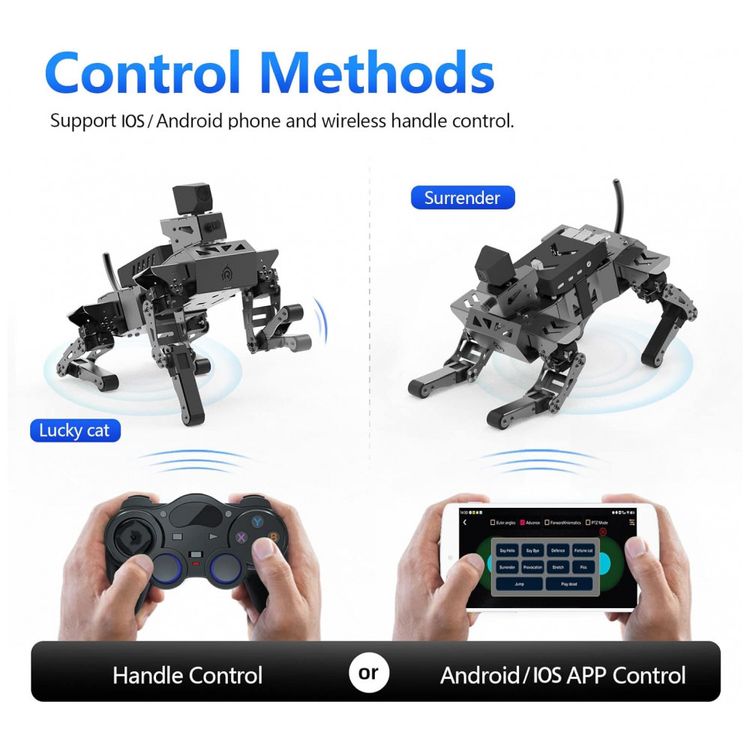Robo-Cao-Programavel-XiaoR-Geek-Ai-Advanced-Kit-com-Controle-foto-3