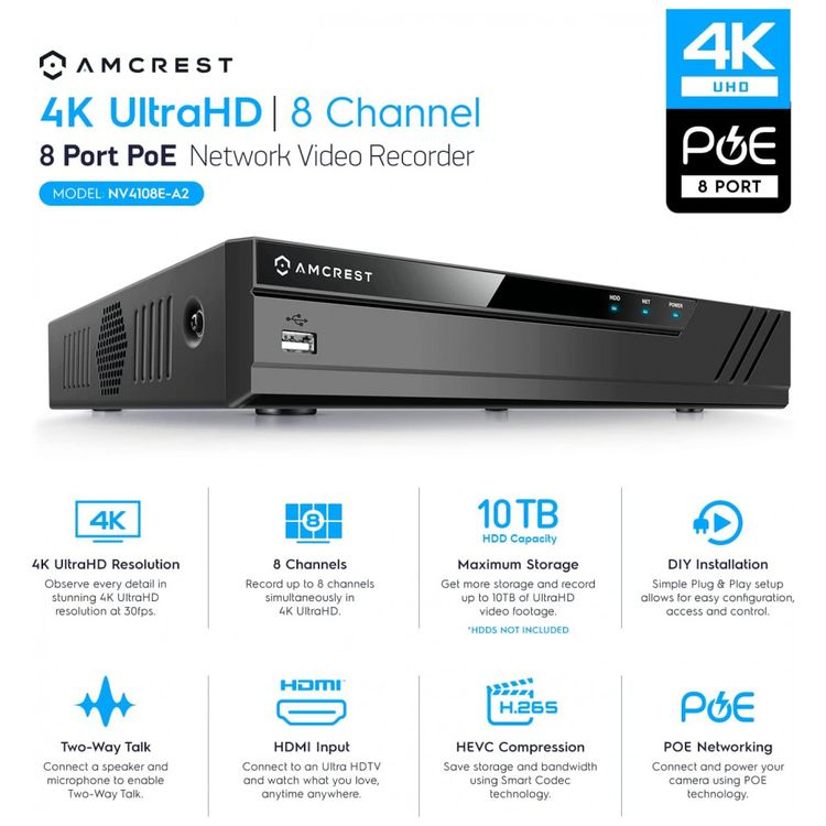 Sistema-de-Camera-de-Seguranca-sem-Fio-4K-IP-PoE-Amcrestcom-foto-1