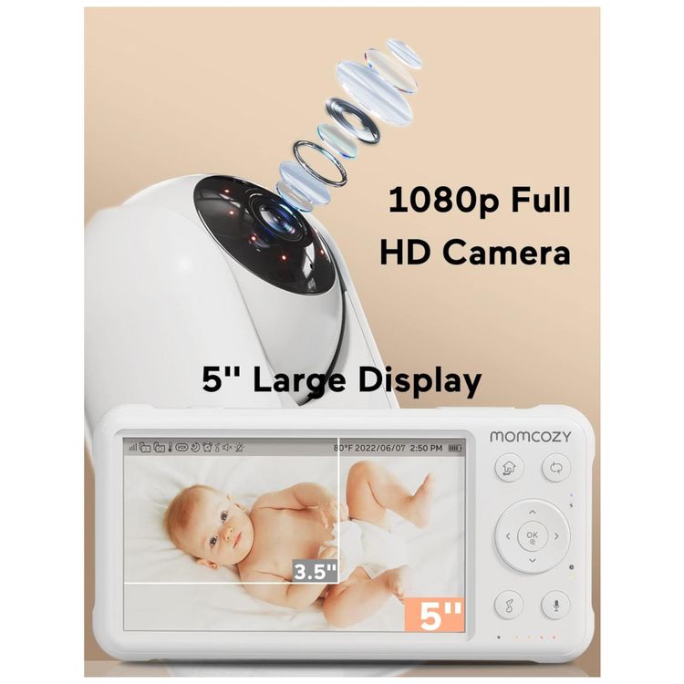 Baba-Eletronica-Momcozy-Monitor-HD-1080P-com-Camera-Video-e-foto-1