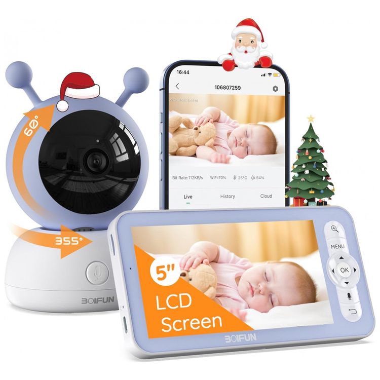 Baba-Eletronica-BOIFUN-Camera-1080P-360-com-Deteccao-de-Som-foto-0