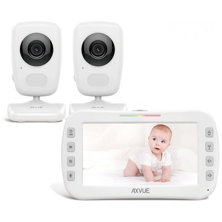 Baba-Eletronica-Axvue-Monitor-com-2-Cameras-Alcance-de-300-foto-0