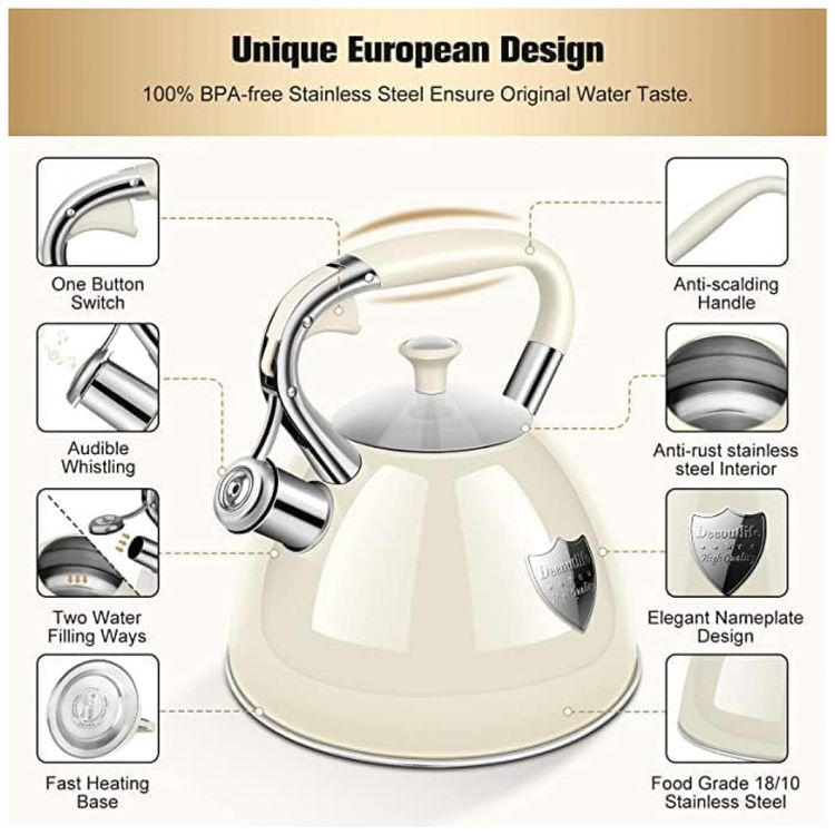 Chaleira-de-Cha-Deeoutlife-3-Litros-em-Aco-Inoxidavel-com-foto-1