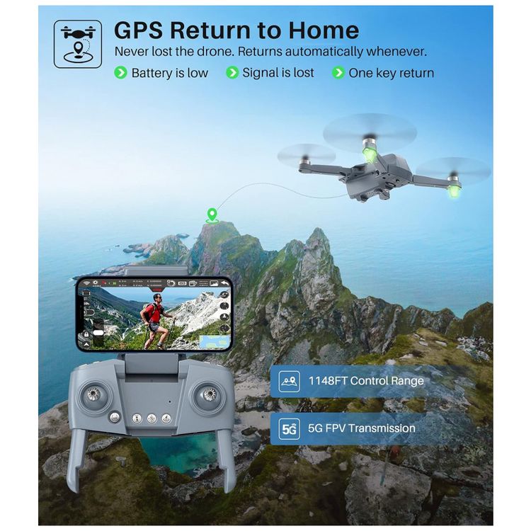 Drone-com-Camera-4K-UHD-para-Adultos-50-Min-de-Voo-e-Auto-foto-2