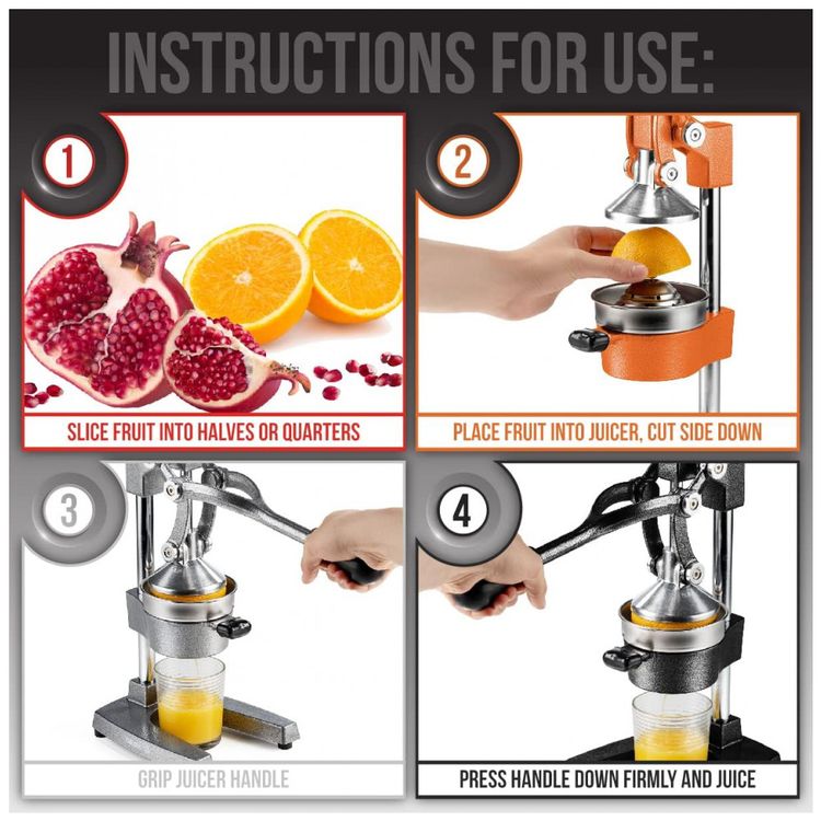 Espremedor-de-Frutas-Profissional-Manual-em-Aco-Inoxidavel-foto-5