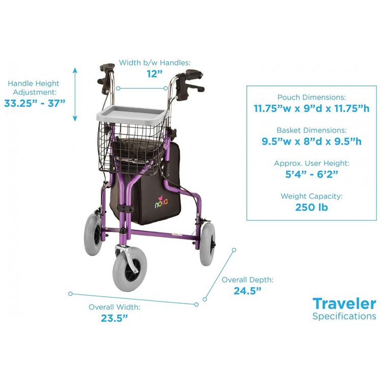 Andador-Adulto-Idoso-3-Rodas-NOVA-Medical-Products-com-foto-2