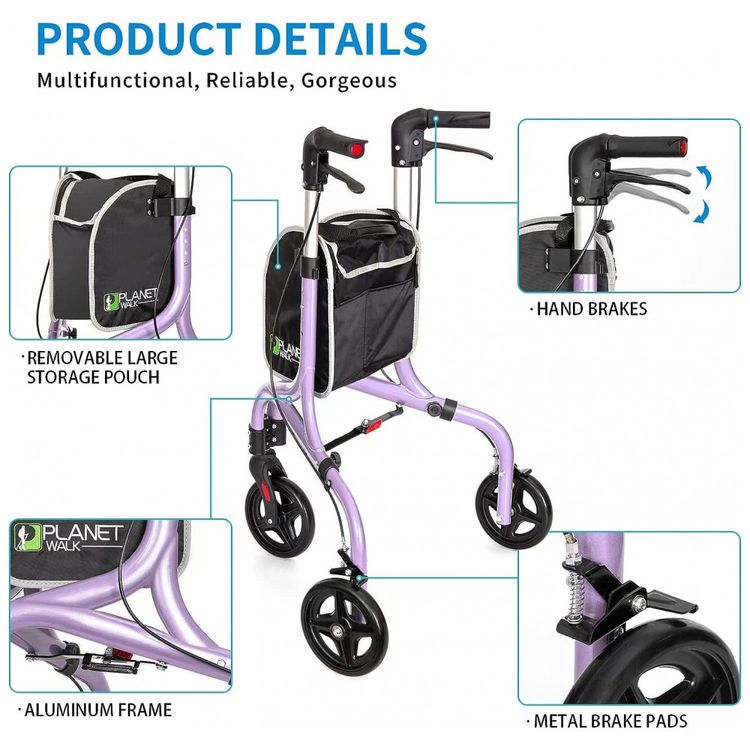Andador-Adulto-Idoso-3-Rodas-PLANET-WALK-em-Aluminio-e-foto-3