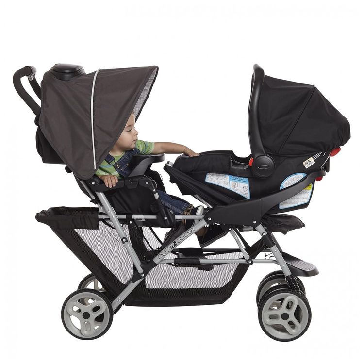 Carrinho-de-Bebe-Duplo-Graco-DuoGlider-Leve-com-Assento-em-foto-4
