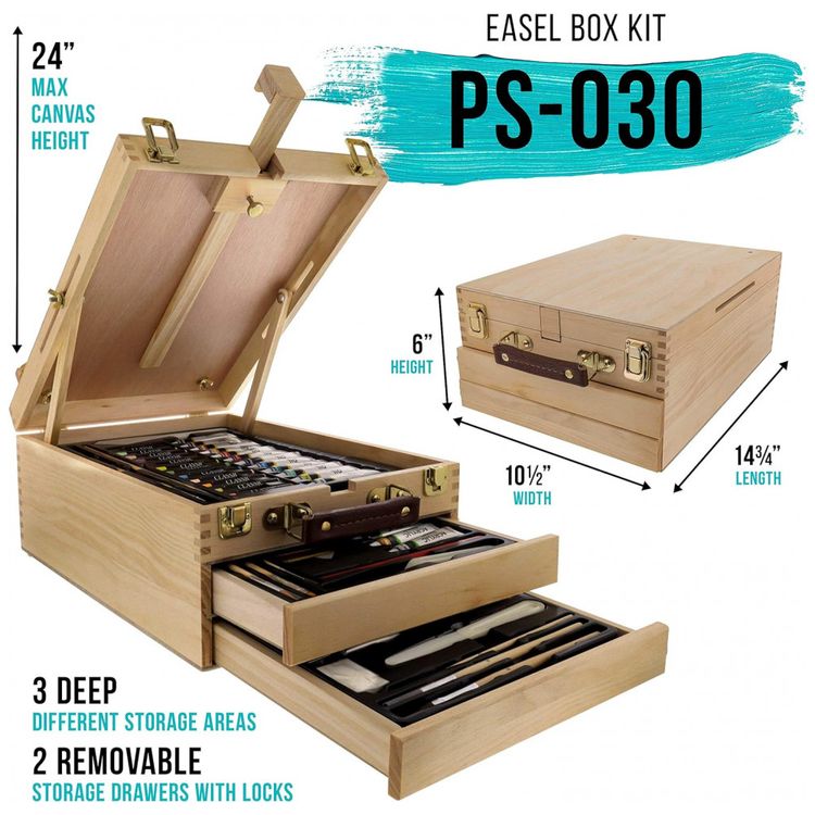 Kit-Lapis-de-Cor-Profissional-com-Maleta-de-Madeira-95-Pecas-foto-2