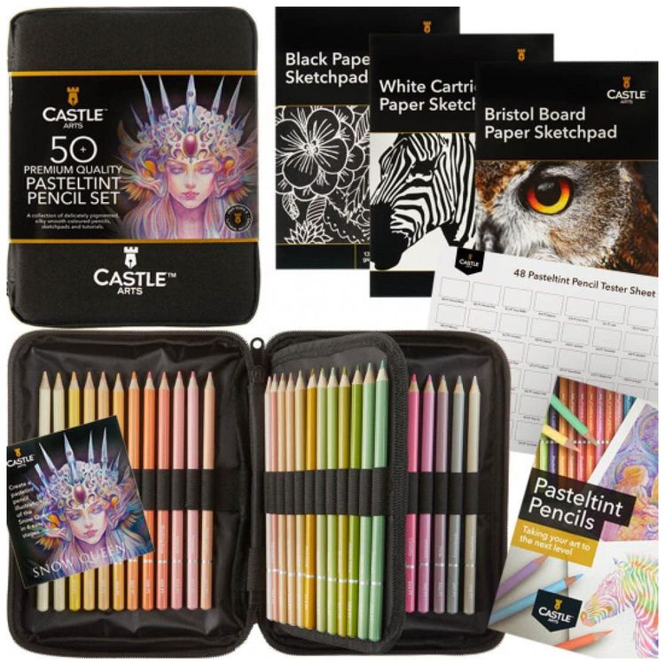 Kit-Lapis-de-Cor-Profissional-com-Estojo-48-pecas-Castle-foto-0