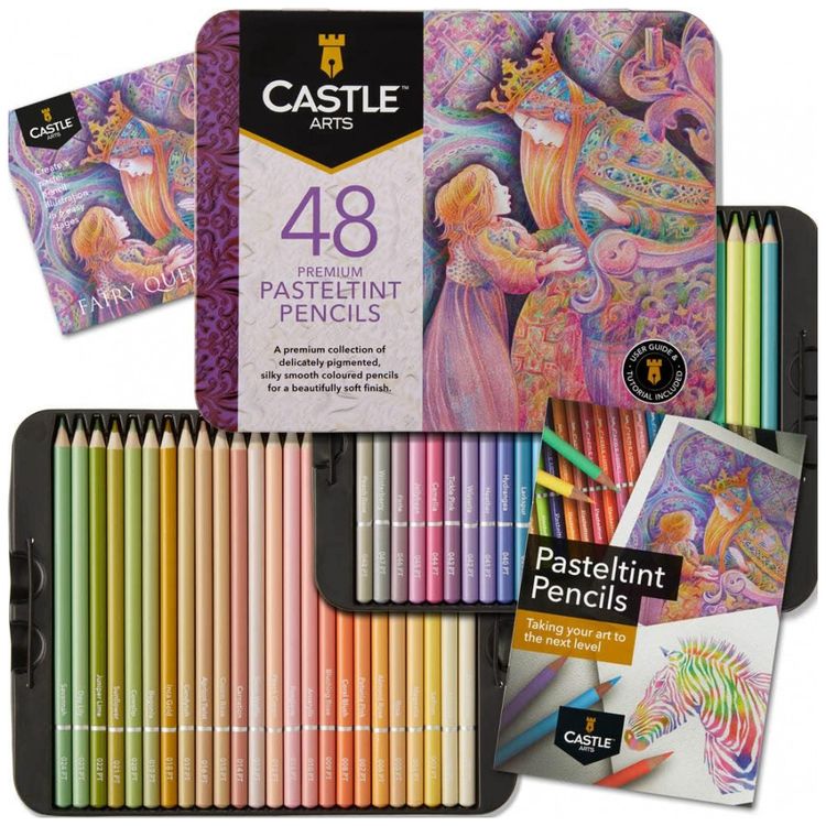 Kit-Lapis-de-Cor-Profissional-com-Estojo-48-pecas-Castle-foto-0