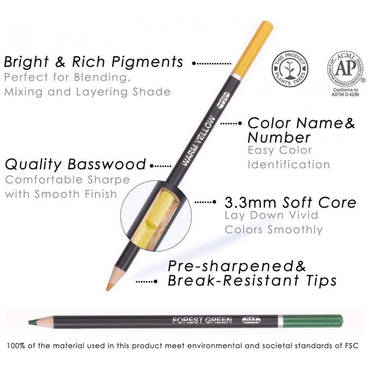 Kit-Lapis-de-Cor-Profissional-com-Estojo-120-pecas-KALOUR-foto-2