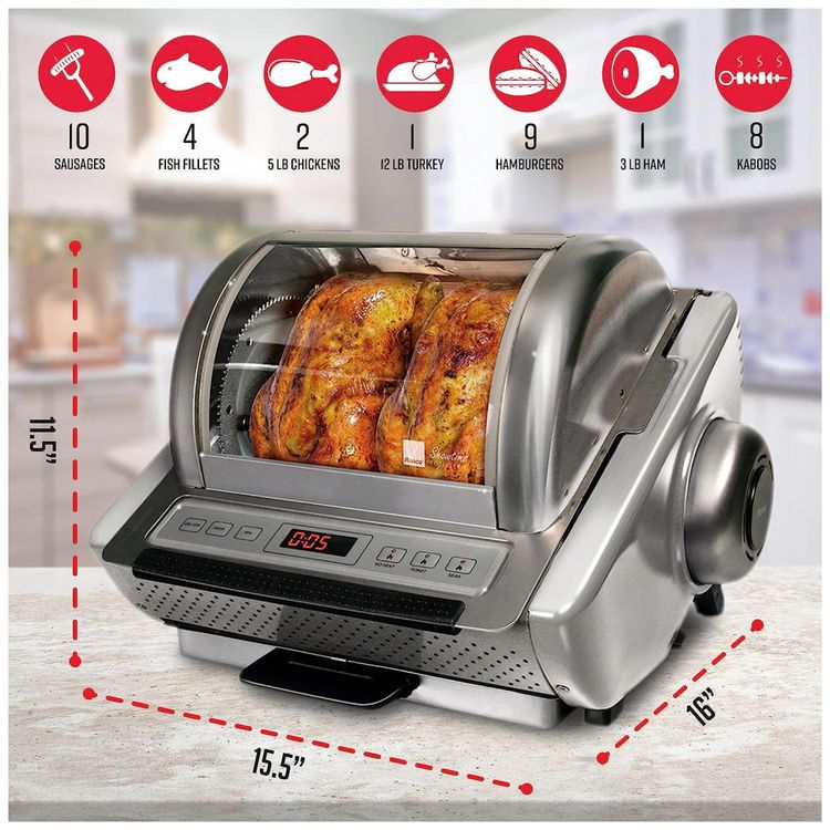 Churrasqueira-Eletrica-Grill-Rotisserie-com-Controle-de-foto-2
