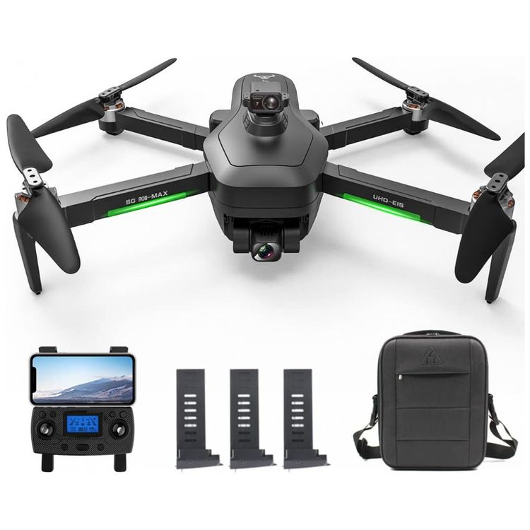 Drone-Aereo-com-Camera-4K-HD-3-Eixos-3-Baterias-para-foto-0