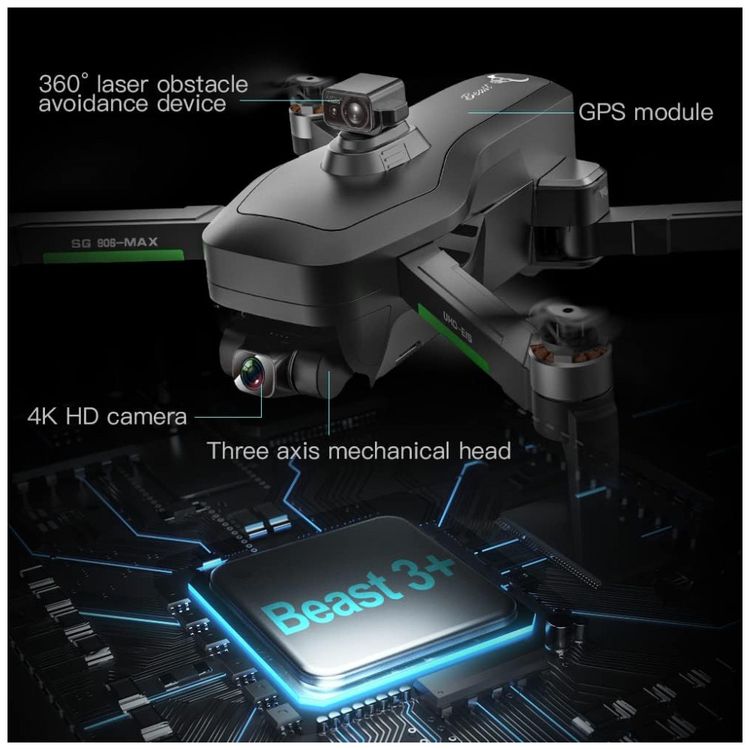 Drone-Aereo-com-Camera-4K-HD-3-Eixos-3-Baterias-para-foto-1