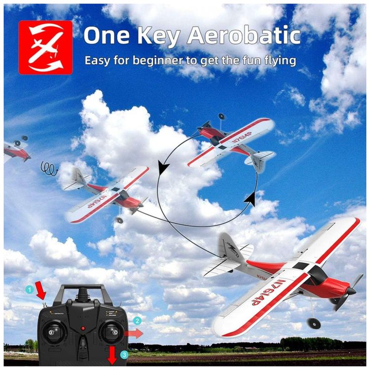 Aviao-de-Controle-Remoto-com-2-Baterias-para-Criancas-e-foto-2