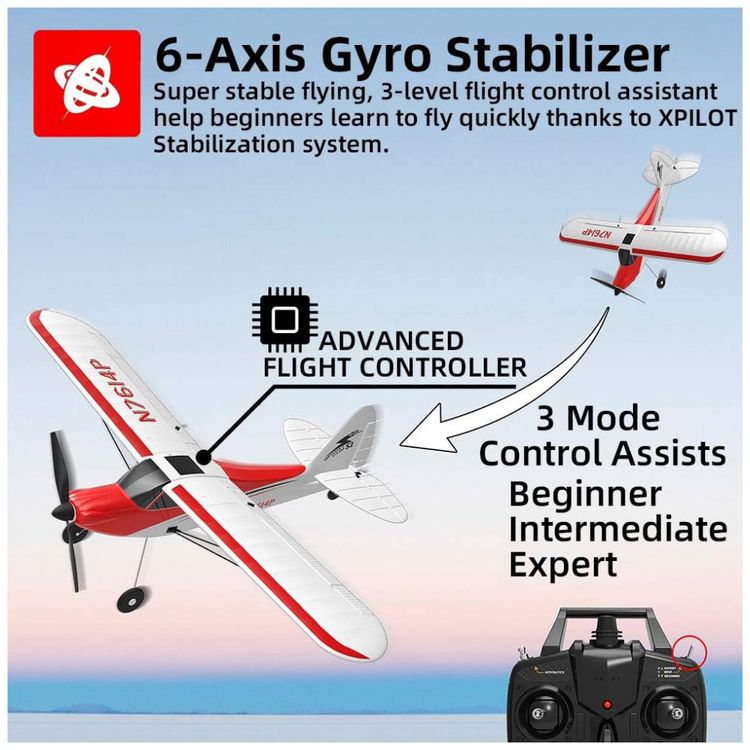Aviao-de-Controle-Remoto-com-2-Baterias-para-Criancas-e-foto-4