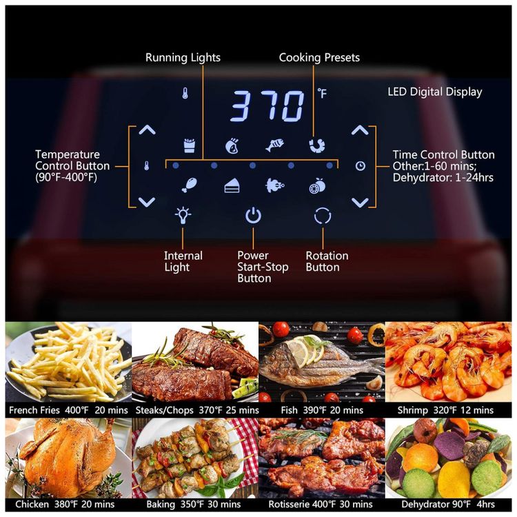 Fritadeira-Eletrica-AirFryer-8em-1-19L-com-Painel-Digital-e-foto-4