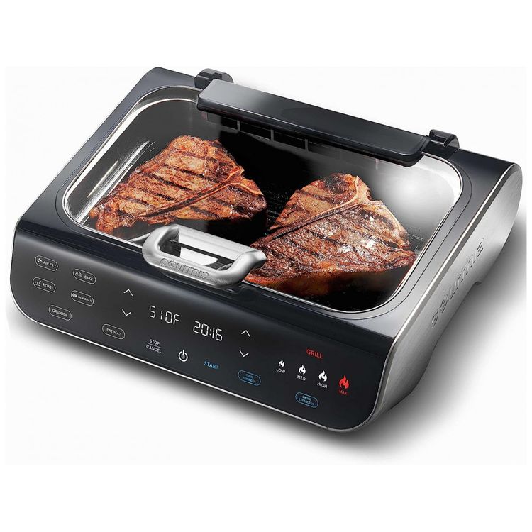 Churrasqueira-Grill-Eletrica-ate-2-Porcoes-em-Aco-Inoxidavel-foto-1