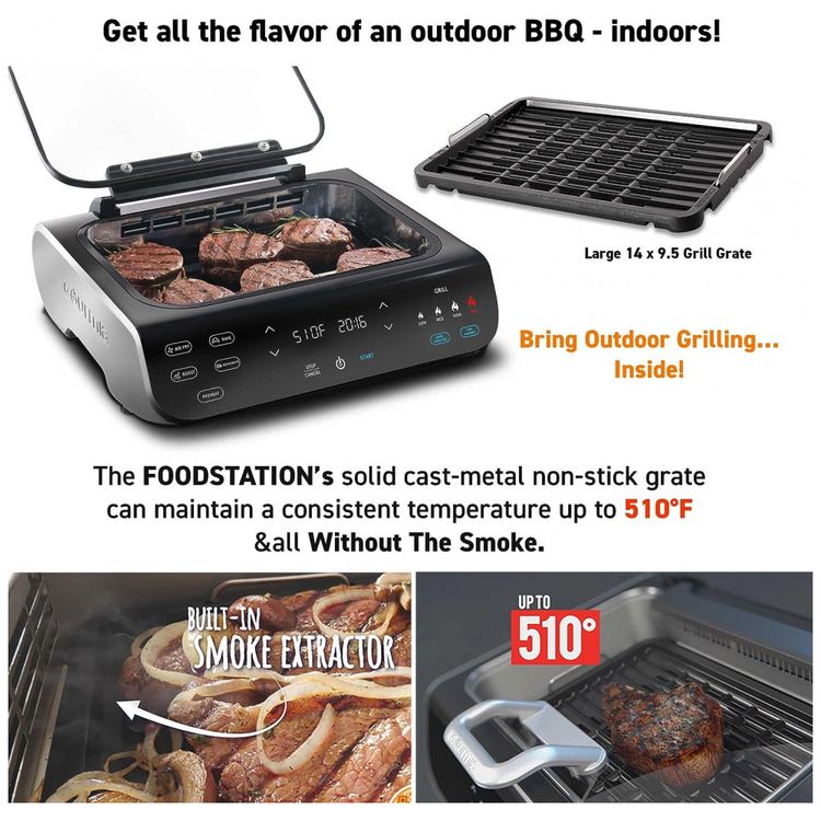 Churrasqueira-Grill-Eletrica-ate-2-Porcoes-em-Aco-Inoxidavel-foto-3
