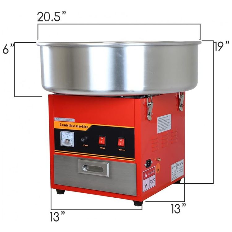 Maquina-de-Algodao-Doce-Eletrica-Profissional-em-Aco-foto-2