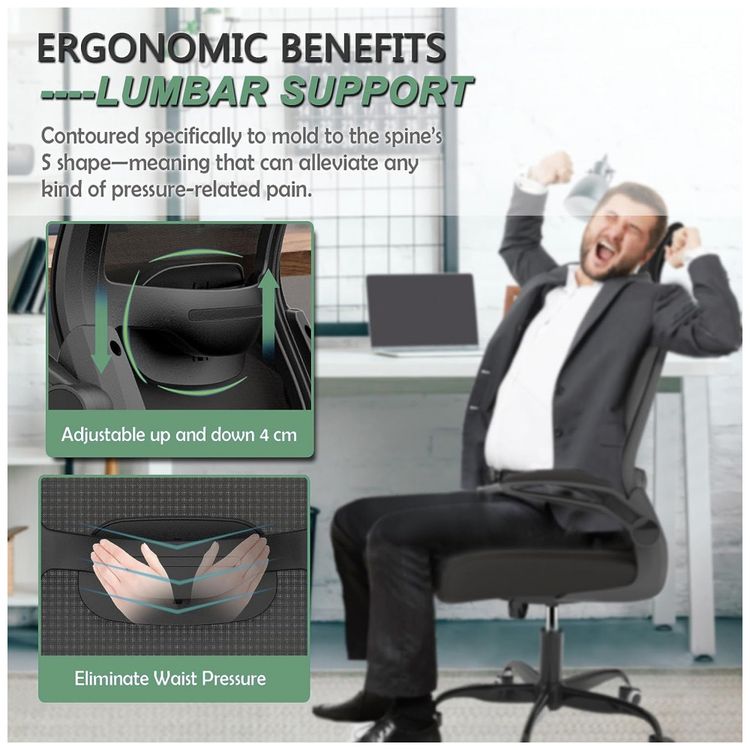 Cadeira-de-Escritorio-Ergonomica-com-Suporte-de-Cabeca-e-foto-1