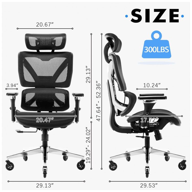 Cadeira-de-Escritorio-Ergonomica-com-Encosto-Alto-e-foto-1