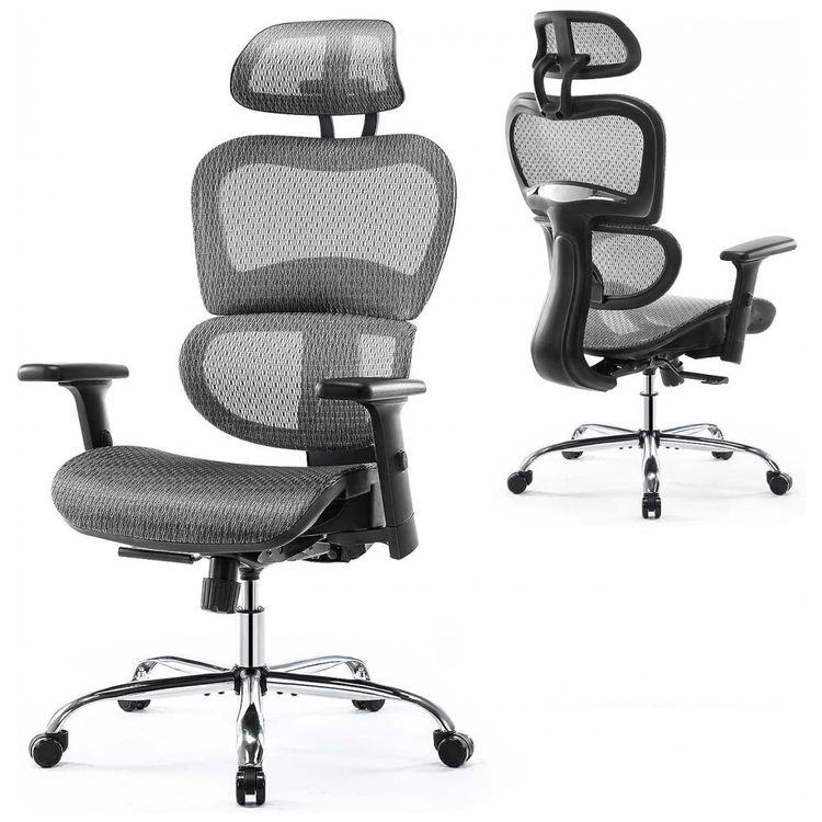 Cadeira-de-Escritorio-Ergonomica-com-Suporte-Lombar-e-Apoios-foto-0