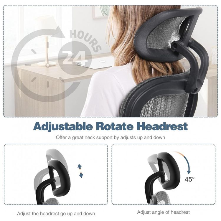 Cadeira-de-Escritorio-Ergonomica-com-Suporte-Lombar-e-Apoios-foto-3