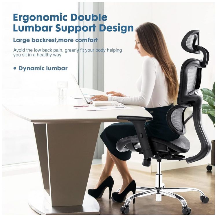 Cadeira-de-Escritorio-Ergonomica-com-Suporte-Lombar-e-Apoios-foto-5