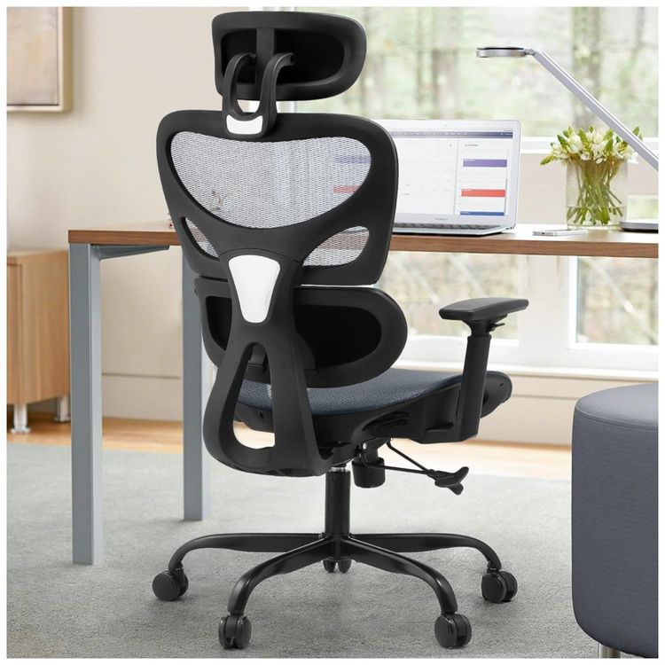 Cadeira-de-Escritorio-Ergonomica-com-Suporte-e-Apoio-de-foto-1