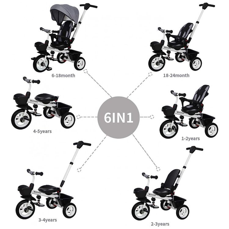 Triciclo-Infantil-para-Passeio-com-Assento-Ajustavel-6-foto-1