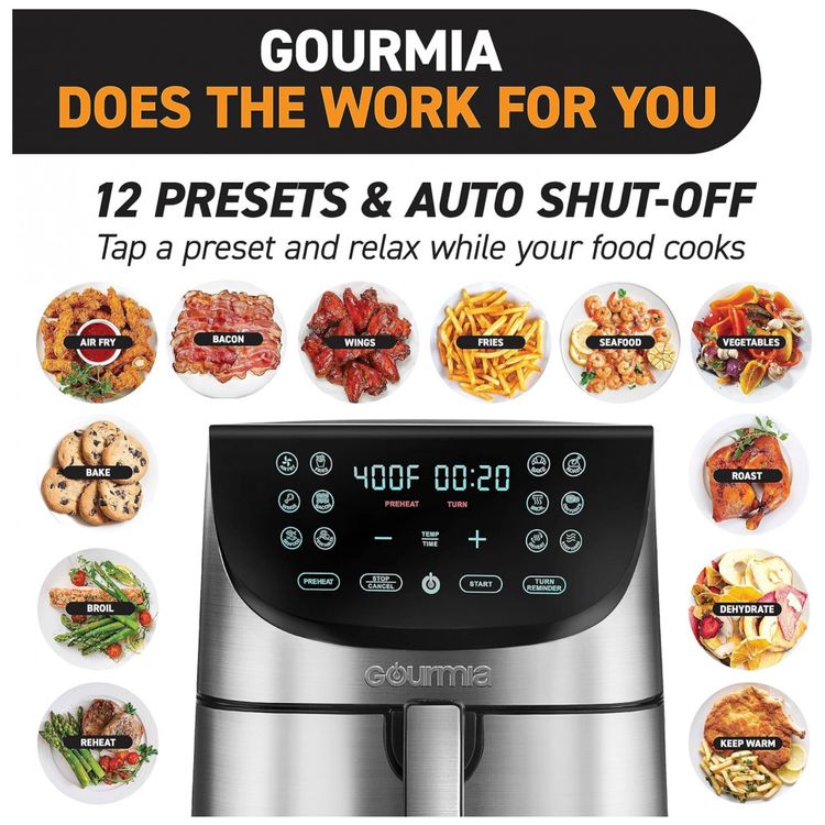Air-Fryer-8-Litros-com-Painel-de-Controle-Digital-Aco-foto-3