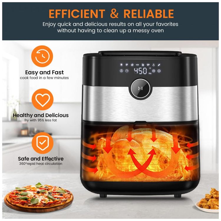 Air-Fryer-6-Litros-com-8-Predefinicoes-e-Painel-de-Controle-foto-1