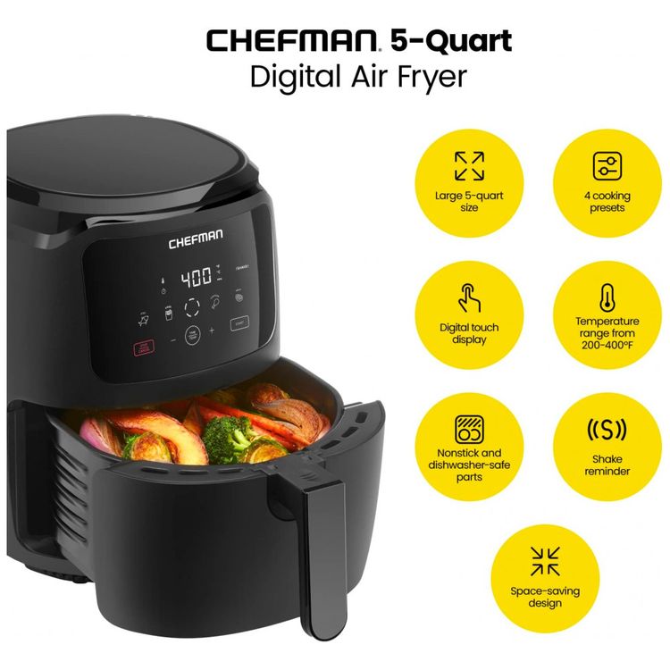 Air-Fryer-5-Litros-com-4-Predefinicoes-e-Controle-de-foto-1