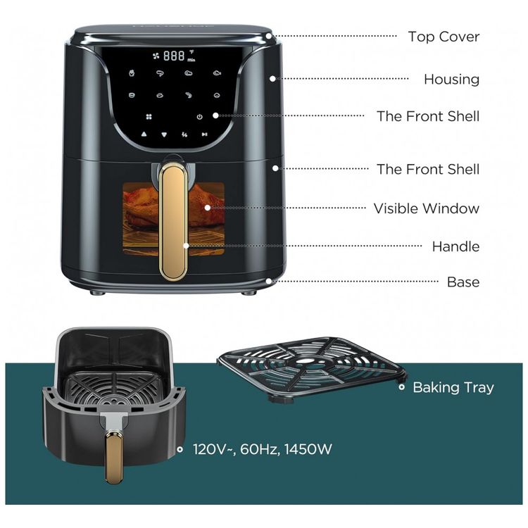 AirFryer-5-Litros-com-8-Predefinicoes-e-Temporizador-1450W-foto-4