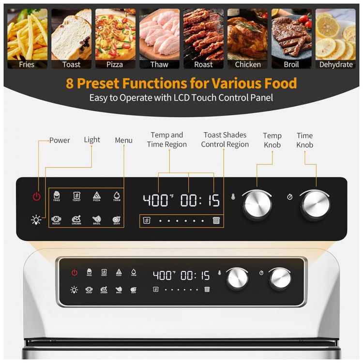Forno-Eletrico-de-Bancada-8-em-1-com-21-Litros-de-Capacidade-foto-1