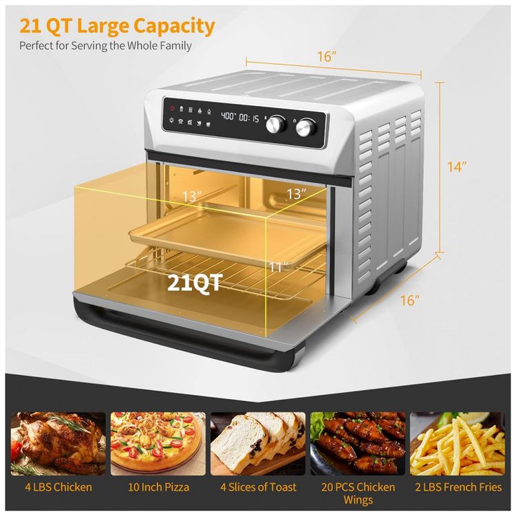 Forno-Eletrico-de-Bancada-8-em-1-com-21-Litros-de-Capacidade-foto-4