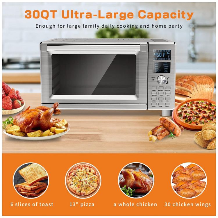 Forno-Eletrico-de-Bancada-12-em-1-com-30-Litros-de-foto-3