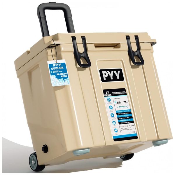 Cooler-Termico-Portatil-35-Litros-com-Rodas-PYY-Marrom-foto-0