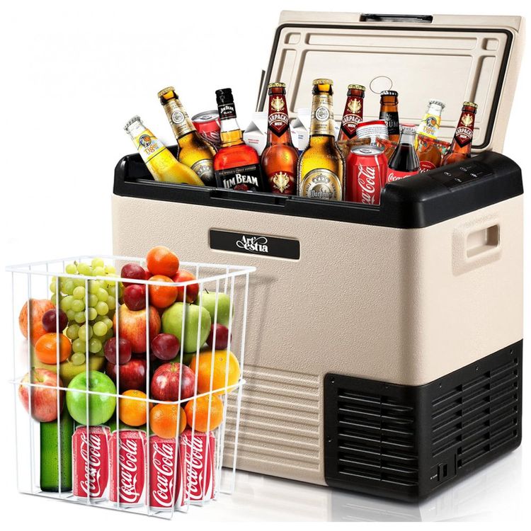 Cooler-Eletrico-Automotivo-Portatil-50-Litros-Neader-Bege-foto-0