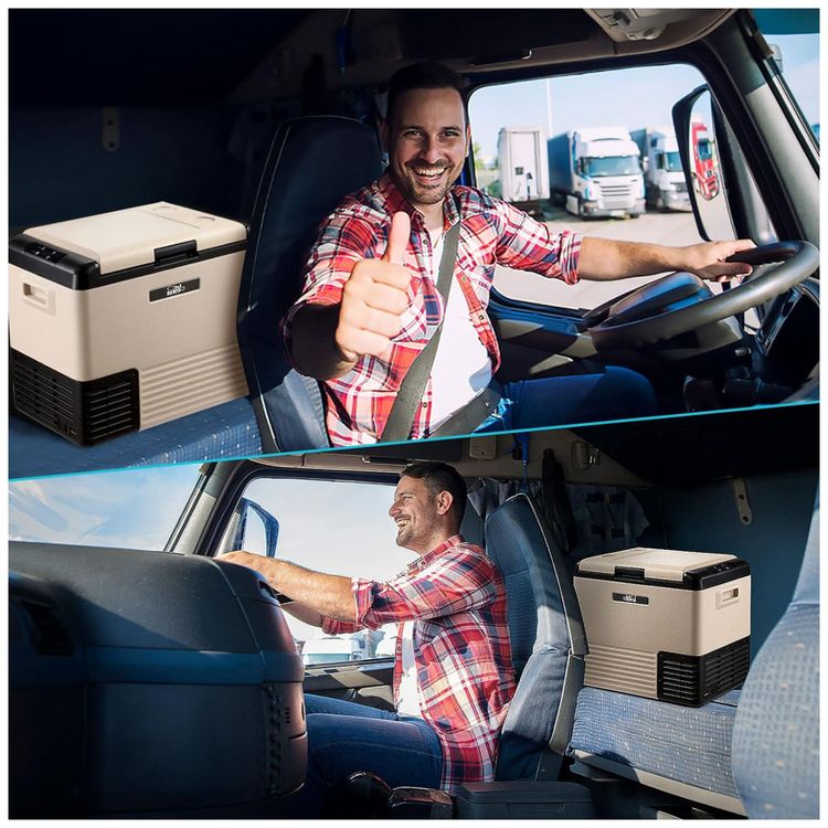 Cooler-Eletrico-Automotivo-Portatil-50-Litros-Neader-Bege-foto-1