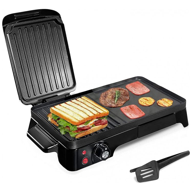 Grill-Eletrico-2-em-1-com-Bandeja-de-Gotejamento-Removivel-foto-0