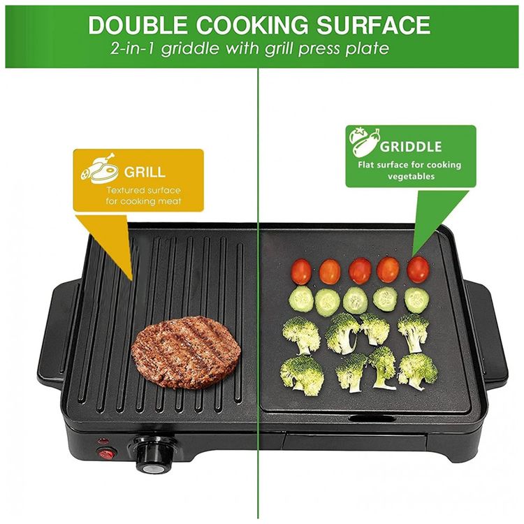 Grill-Eletrico-2-em-1-com-Bandeja-de-Gotejamento-Removivel-foto-3