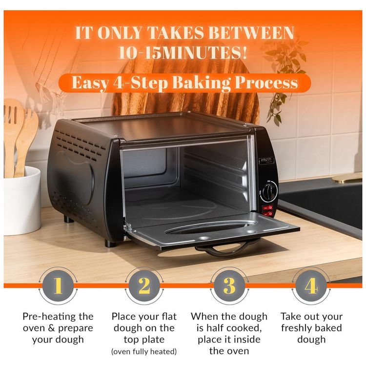 Forno-Eletrico-de-Bancada-para-Pizza-e-Pao-com-Controle-de-foto-4