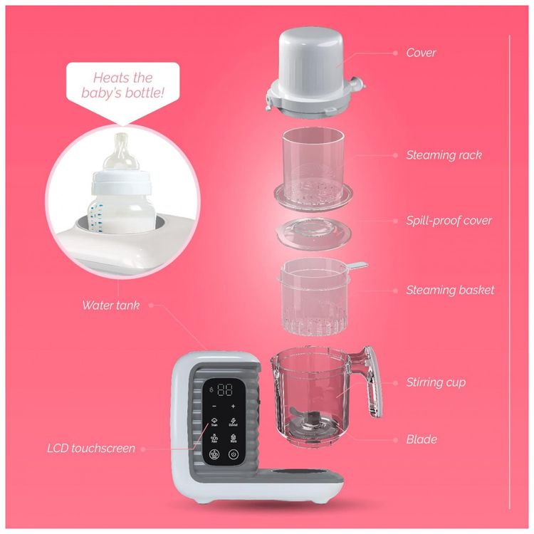 Processador-de-Alimentos-para-Bebes-8-em-1-Aquece-Tritura-e-foto-3